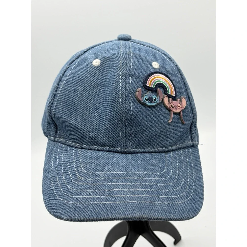 Disney Lilo and Stitch Denim Baseball Hat Cap Blue Kids OSFM Strapback